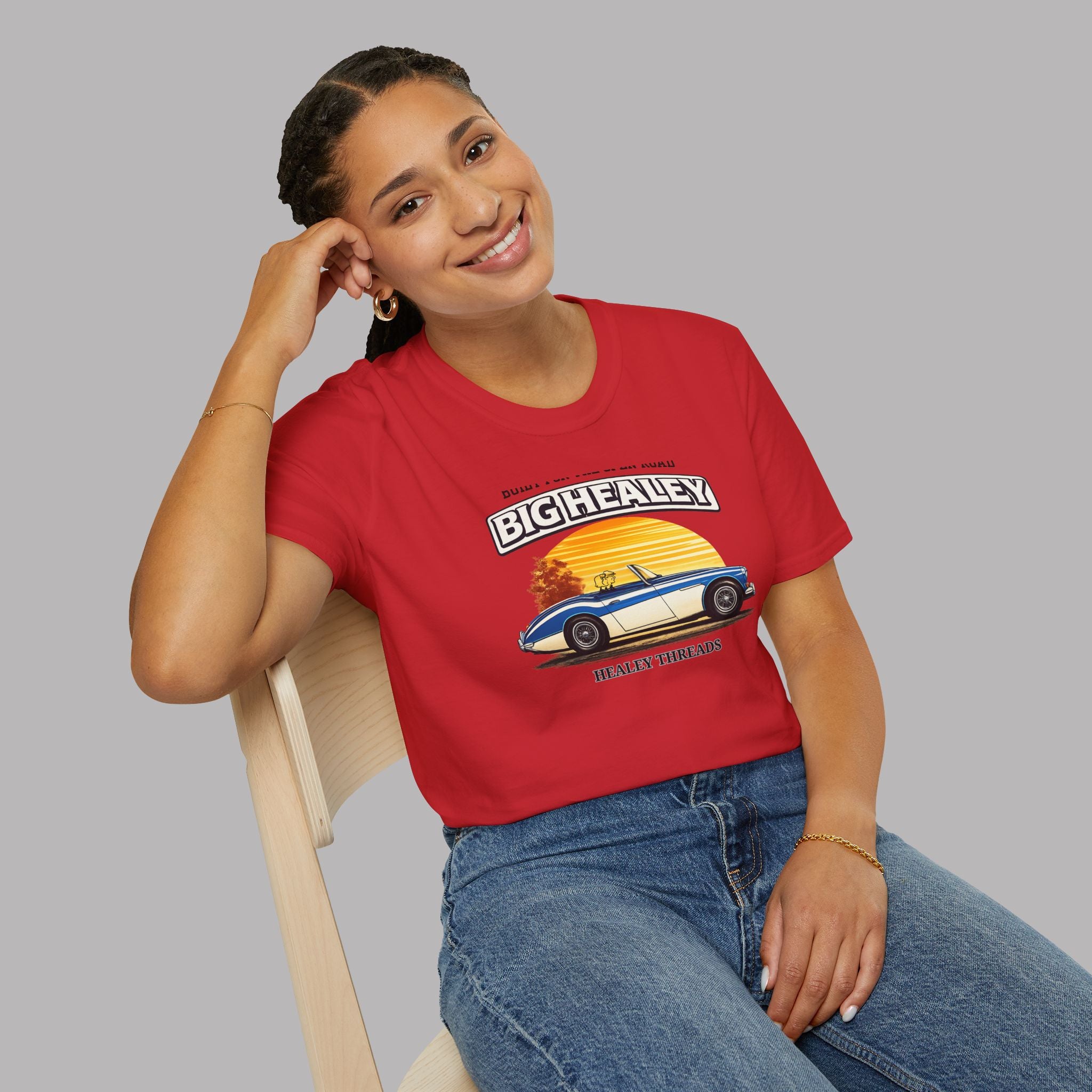 Big Healey T-Shirt — Retro Sunset Austin Healey Graphic Tee