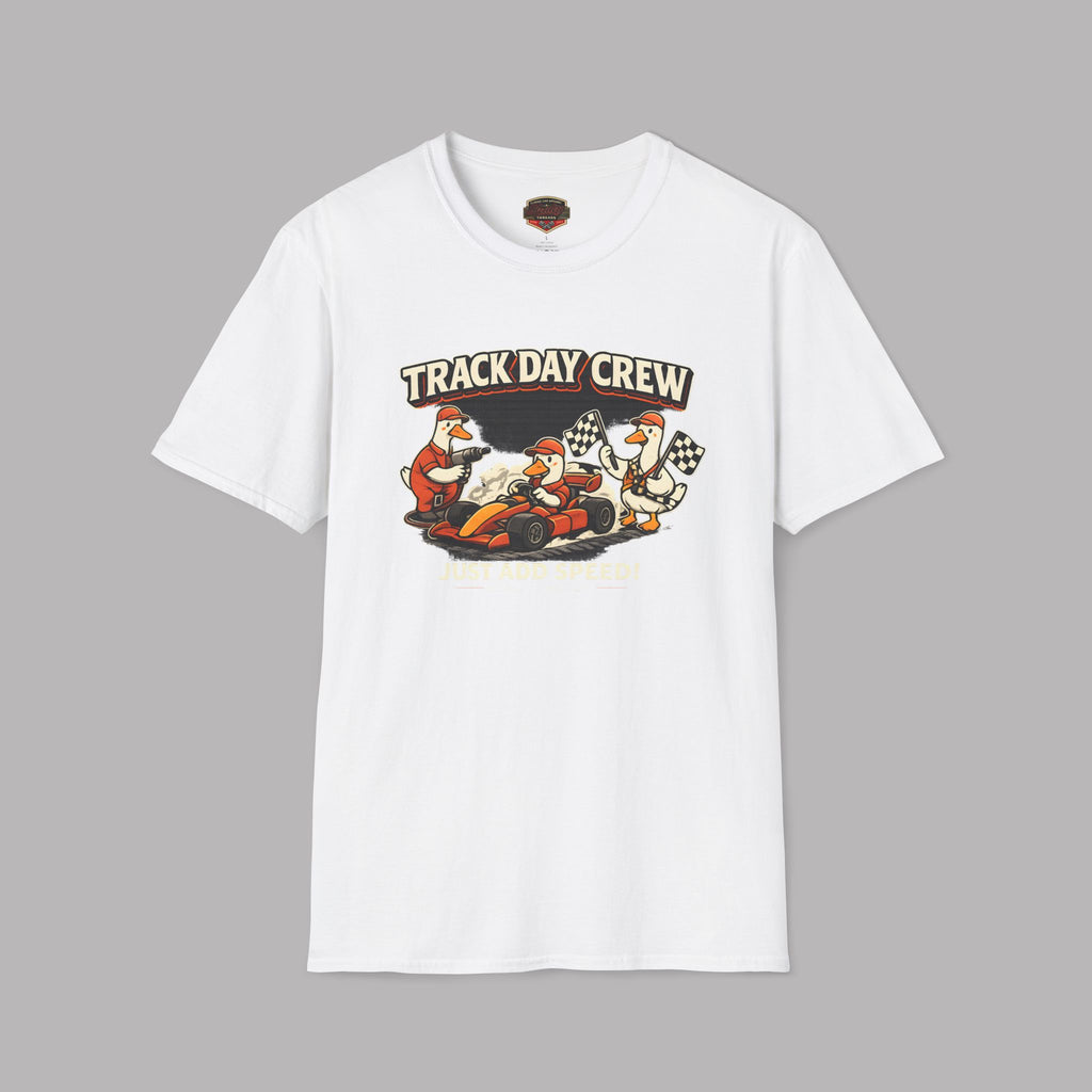 Track Day Crew T-Shirt | Retro Racing Ducks Graphic Tee