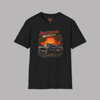 American Muscle T‑Shirt | Vintage Sunset Classic Car Tee
