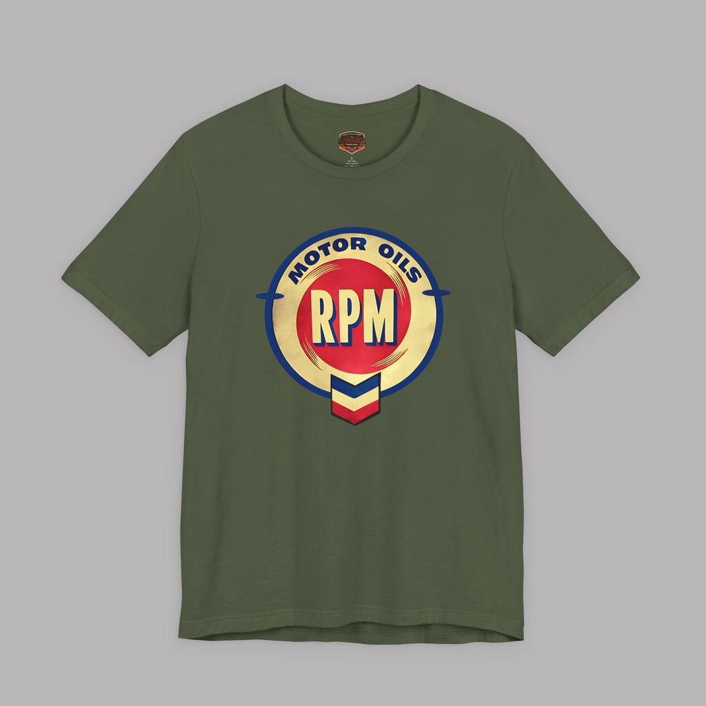 RPM Motor Oils Vintage Logo Tee - Retro Automotive Graphic T-Shirt