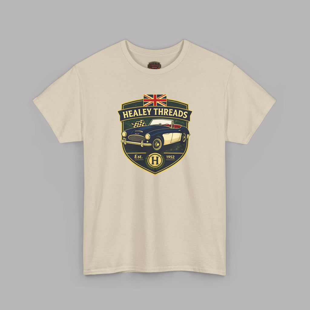 Vintage British Roadster Badge Tee | Classic Racing Shirt
