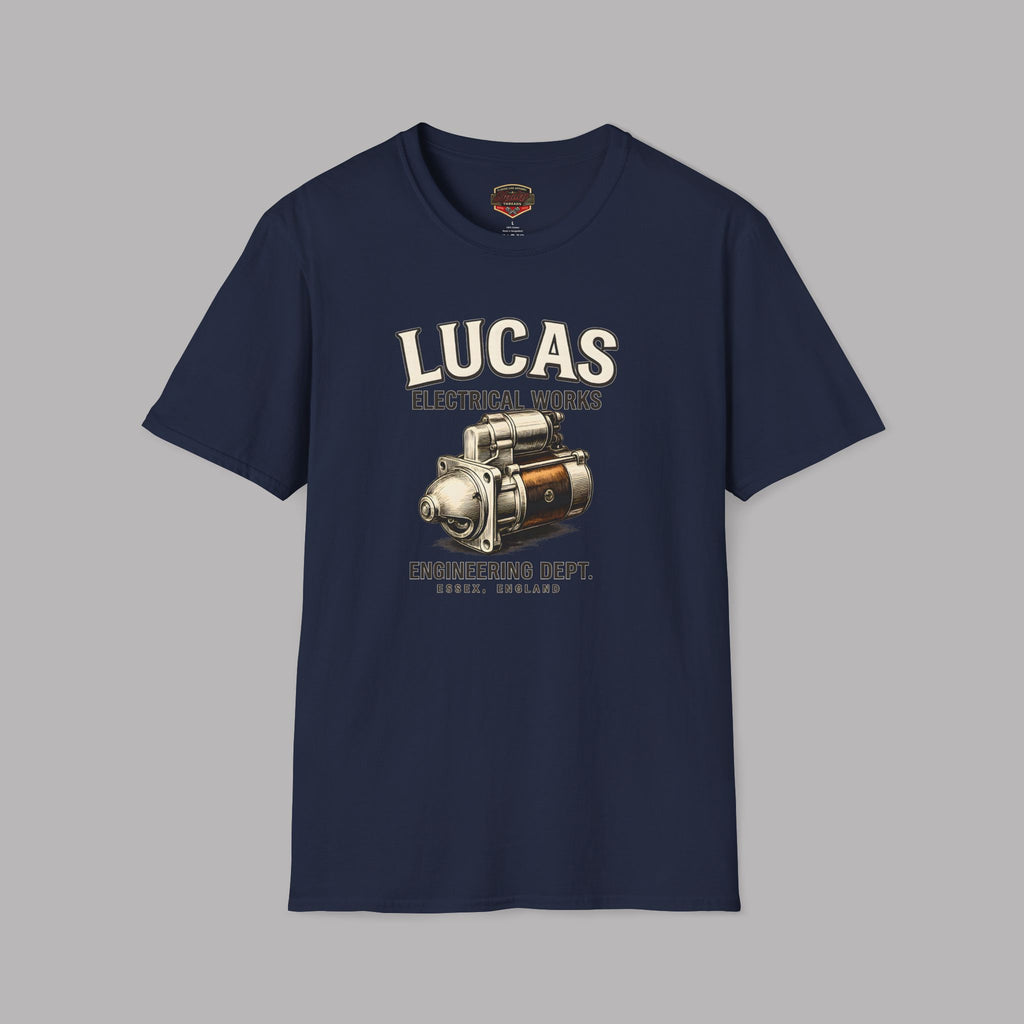 Vintage Lucas Electrical Works T-Shirt — Retro Engineering Dept Tee