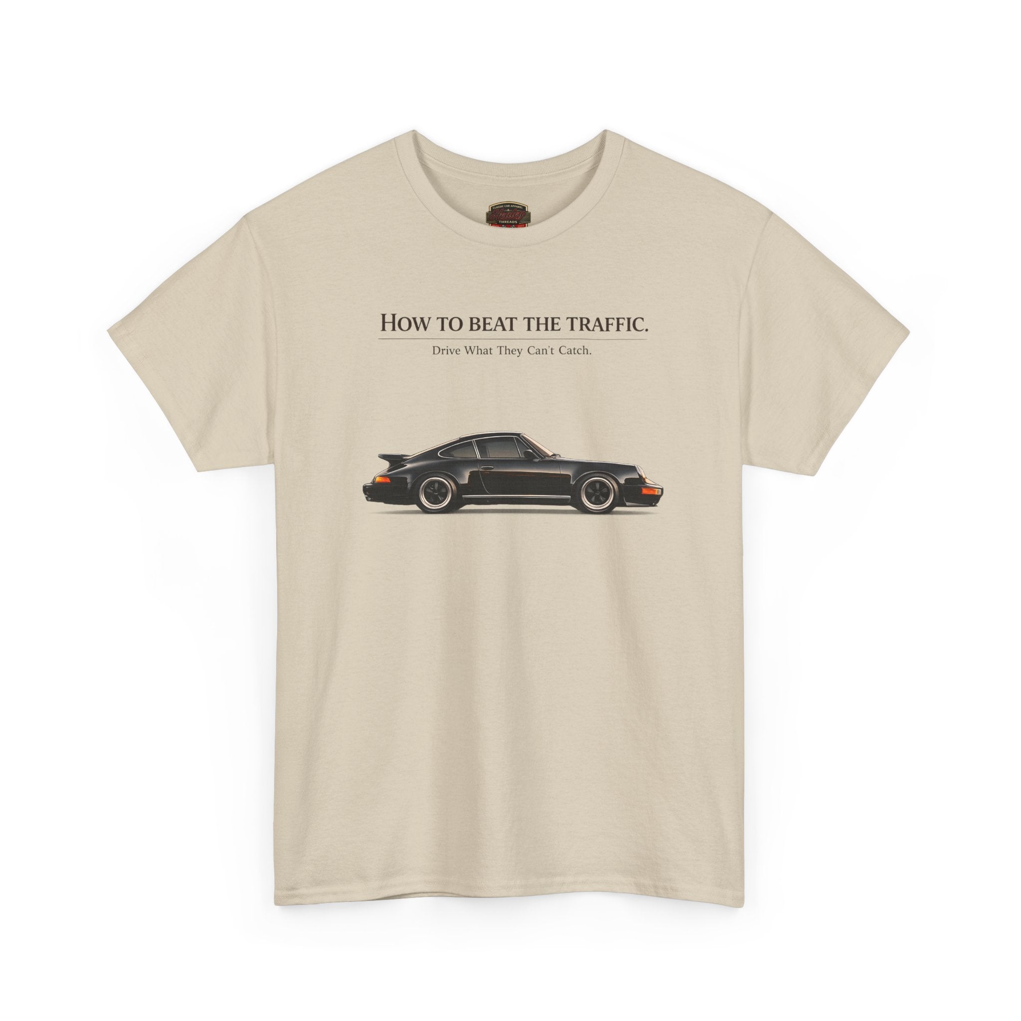 Classic Sports Car T-Shirt - Beat the Traffic - Healey Threads Tee