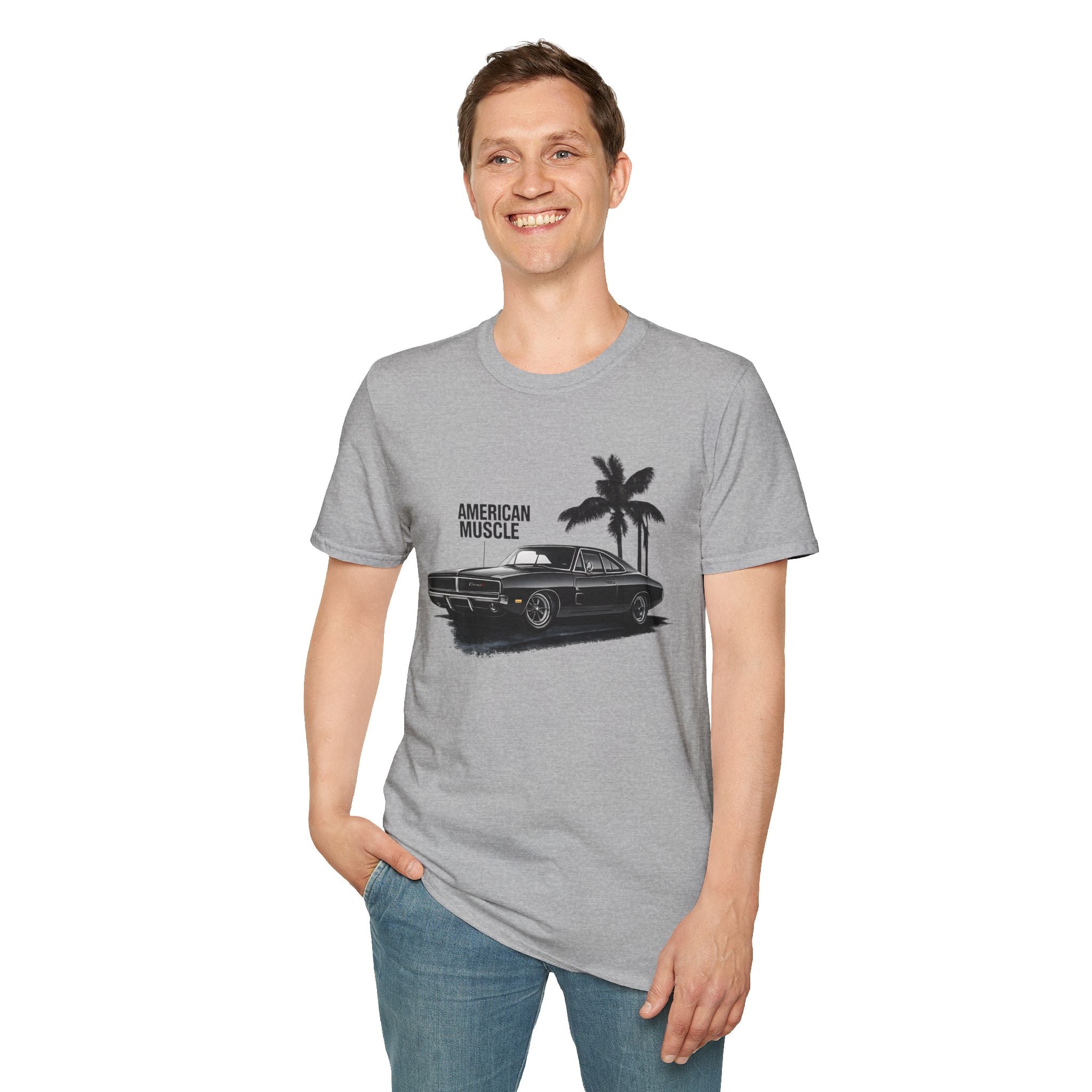 American Muscle Car T-Shirt - Retro Dodge Charger Tee
