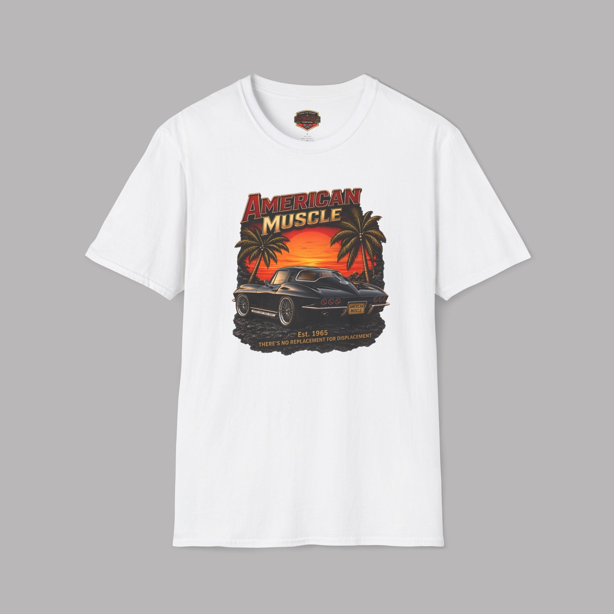 American Muscle T‑Shirt | Vintage Sunset Classic Car Tee