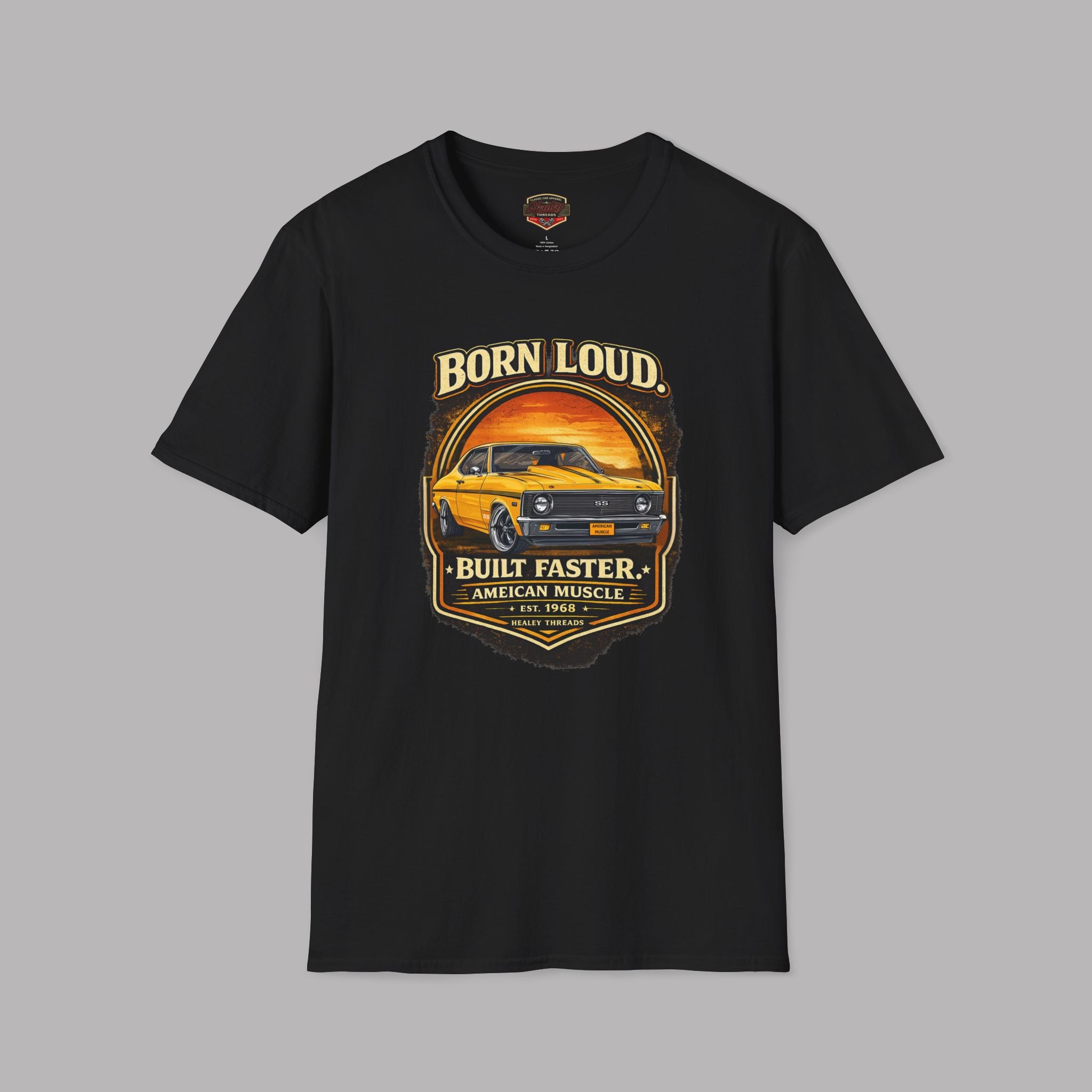 Chevy Nova SS T-Shirt - Born Loud Built Faster Muscle Tee