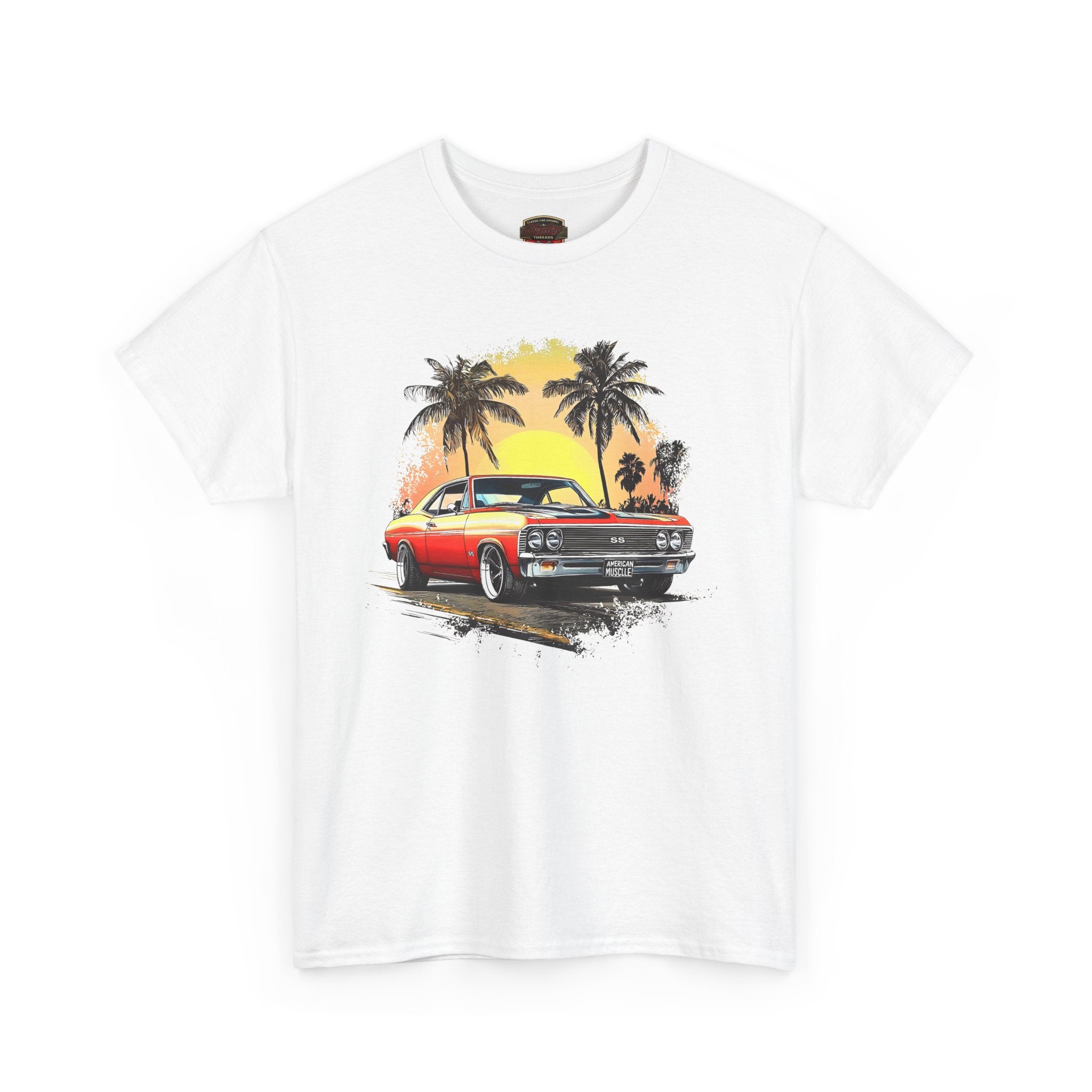 American Muscle Car T-Shirt - Retro Sunset Chevelle SS Tee