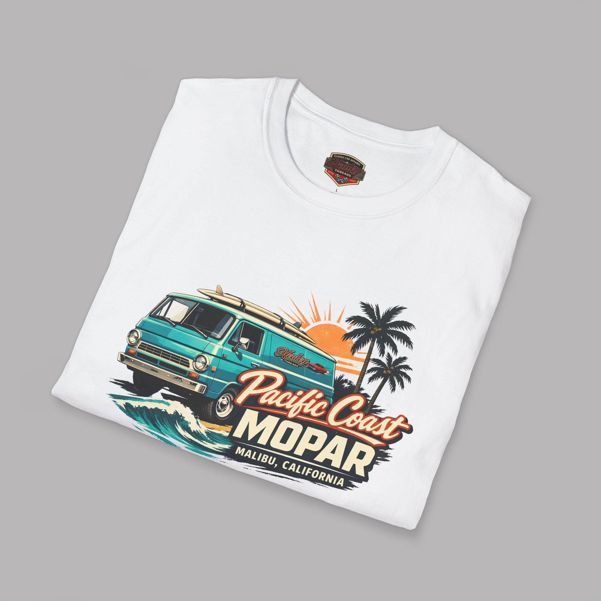 Pacific Coast Mopar Tee - Vintage Surf Van Graphic T-Shirt