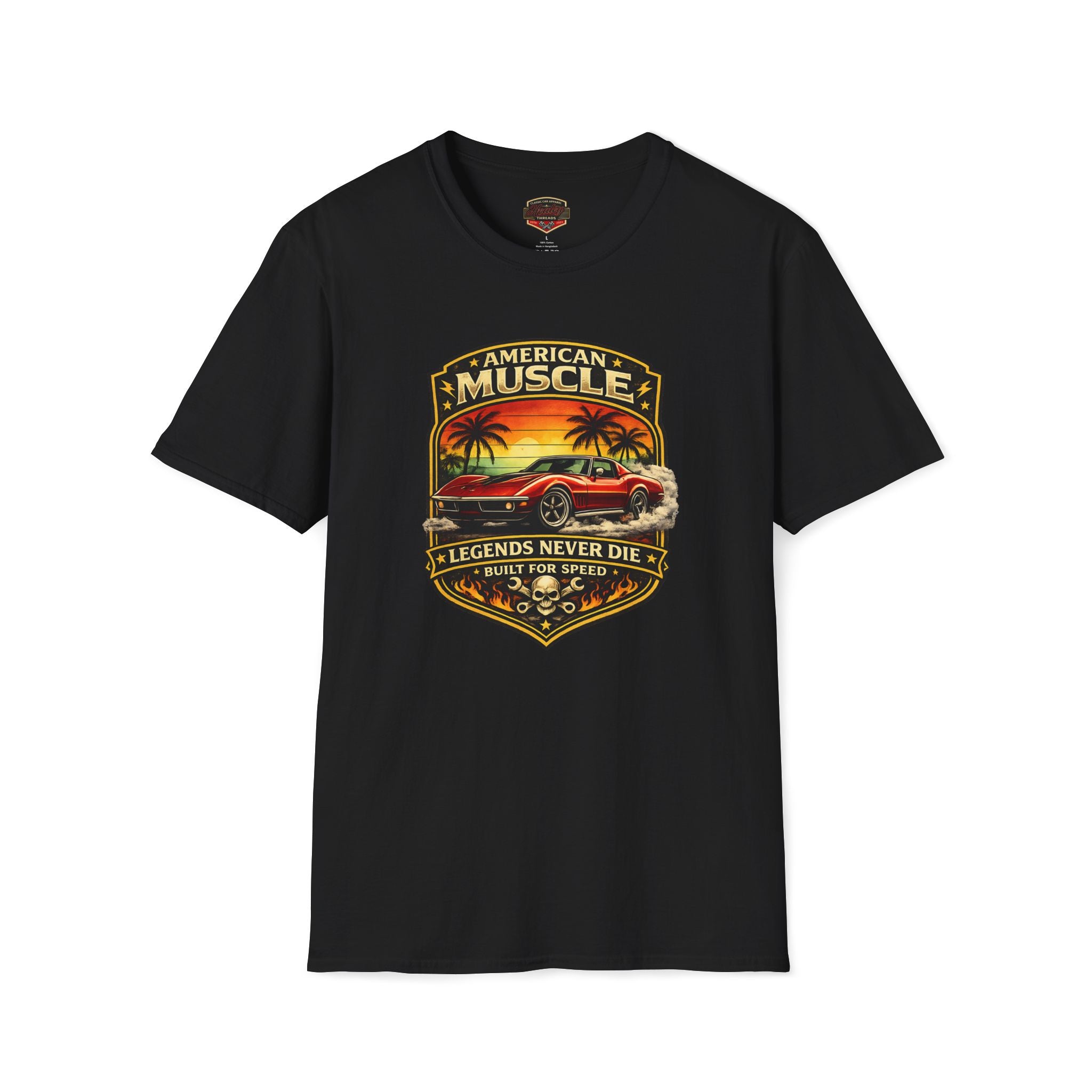 Corvette T-Shirt - Legends Never Die American Muscle Tee