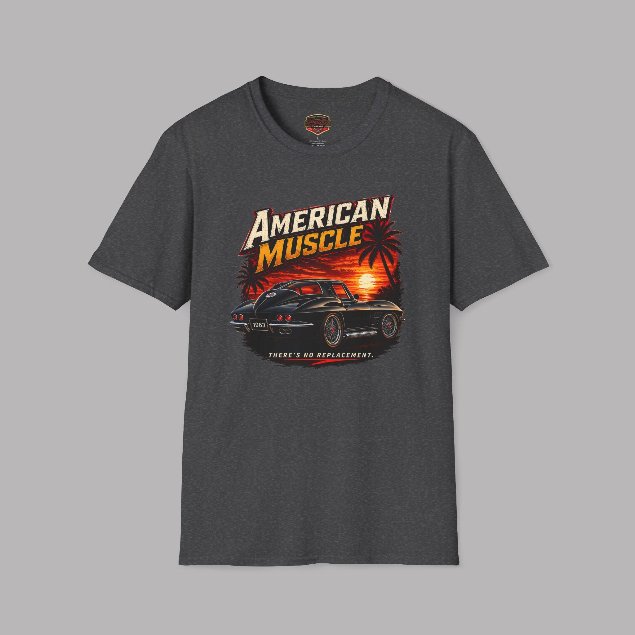 American Muscle 1963 Classic Car Graphic T-Shirt - Healey Threads Tee