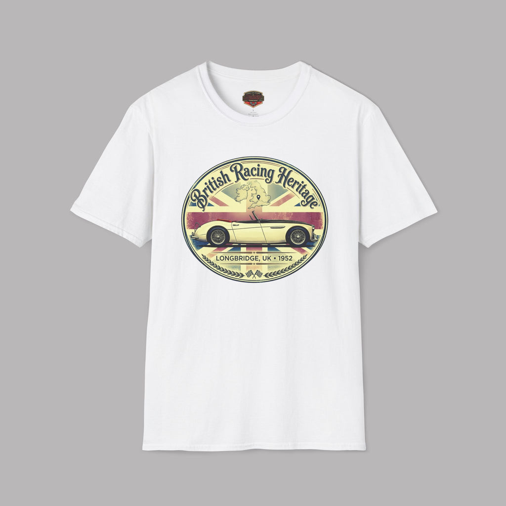 British Racing Heritage Badge Tee | Vintage Roadster Gift