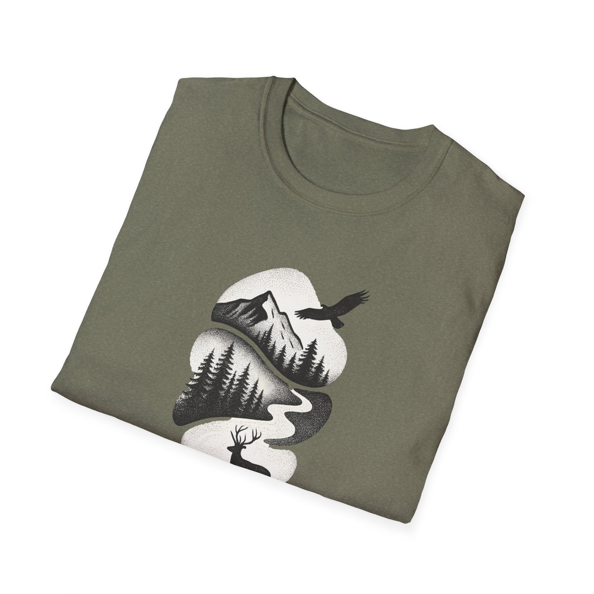 Deer in Mountain Landscape T-Shirt