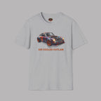 Sport gray t-shirt with a car graphic and 'AIR COOLED OUTLAW' text on a gray background