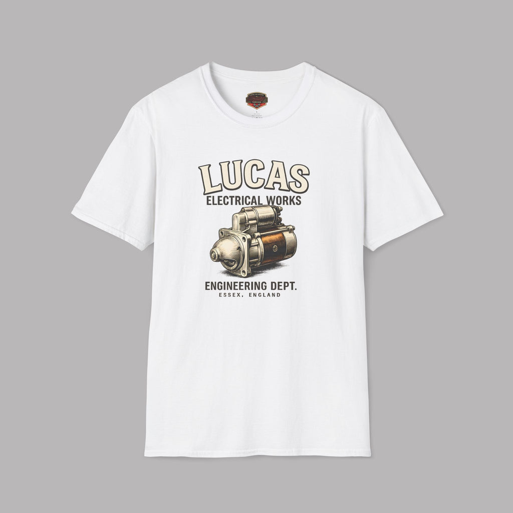 Vintage Lucas Electrical Works T-Shirt — Retro Engineering Dept Tee
