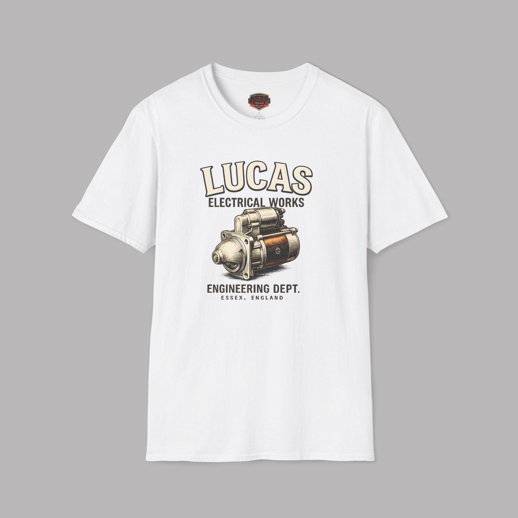 Vintage Lucas Electrical Works T-Shirt — Retro Engineering Dept Tee