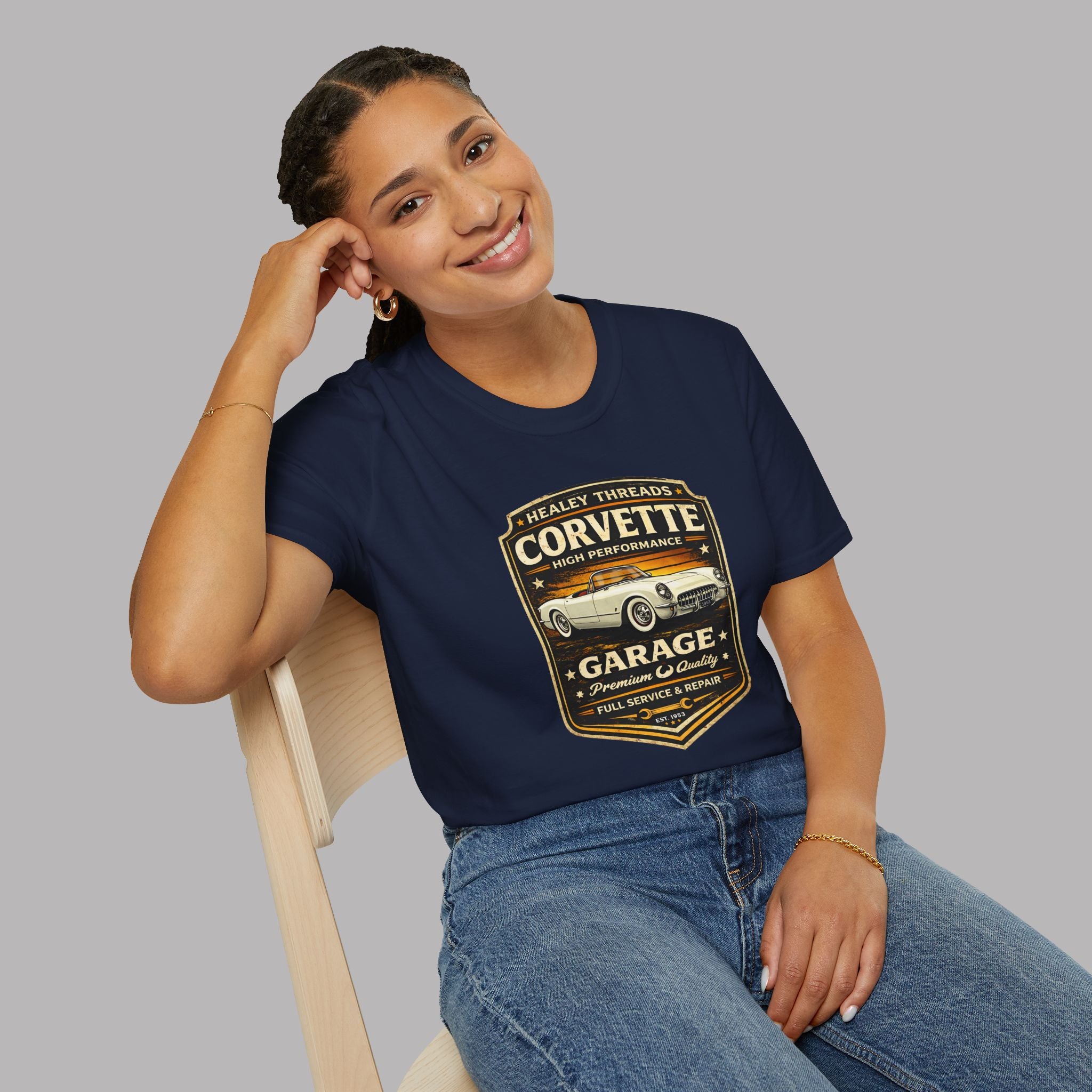 C1 Corvette T-Shirt - Vintage Garage Graphic Tee Est. 1953