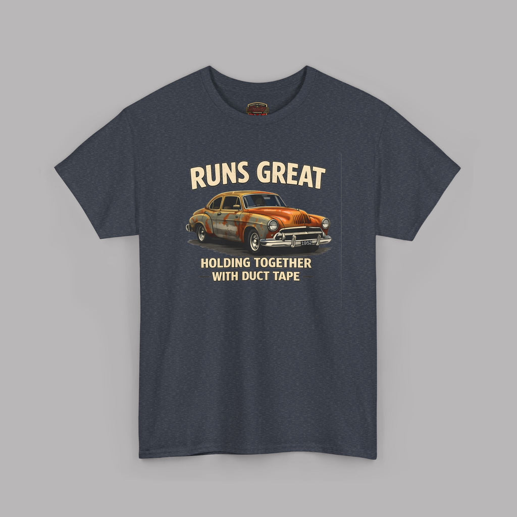 Vintage Car 'Runs Great' Tee | Classic Hot Rod Graphic Shirt