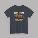 Vintage Car 'Runs Great' Tee | Classic Hot Rod Graphic Shirt