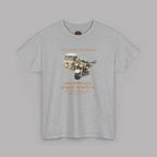 Sport gray t-shirt with a tri bike motorcycle and sidecar graphic on a gray background