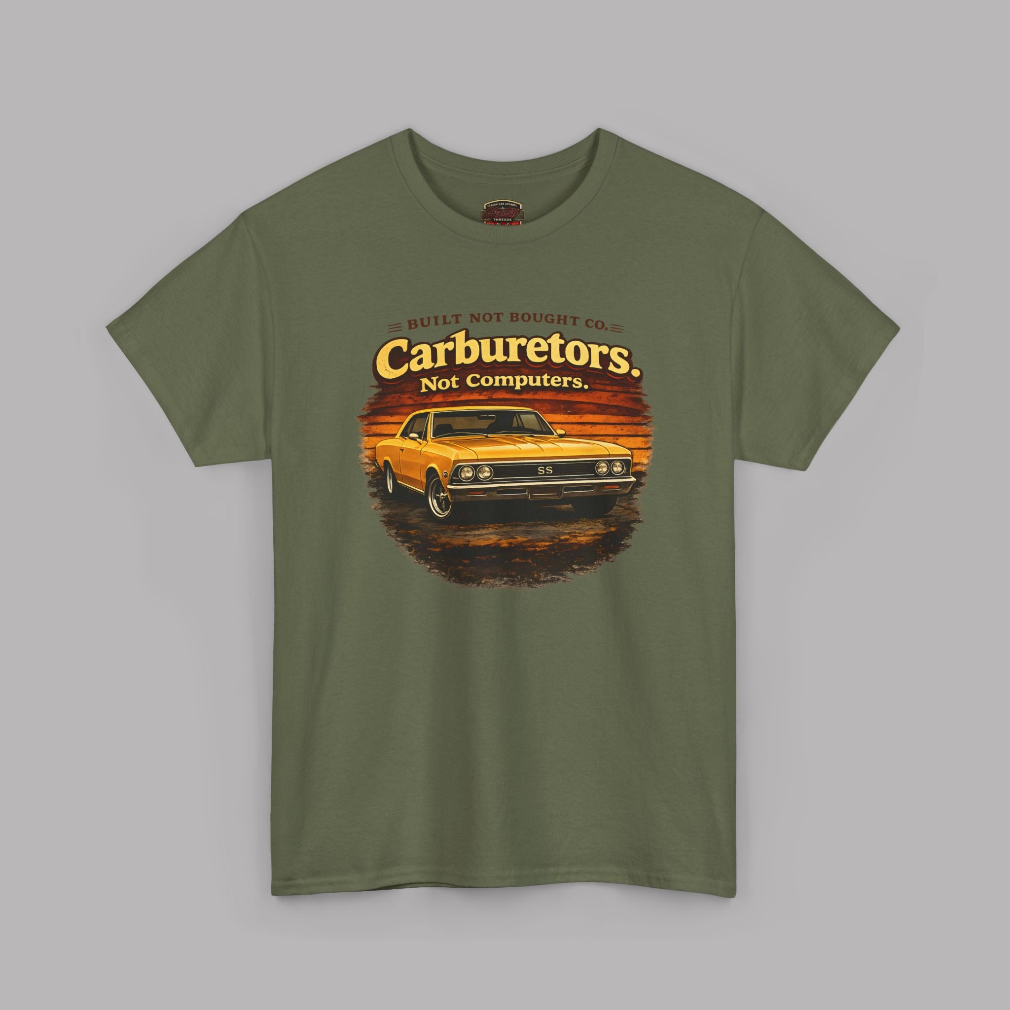 Carburetors Not Computers T-Shirt - Vintage Muscle Car Tee