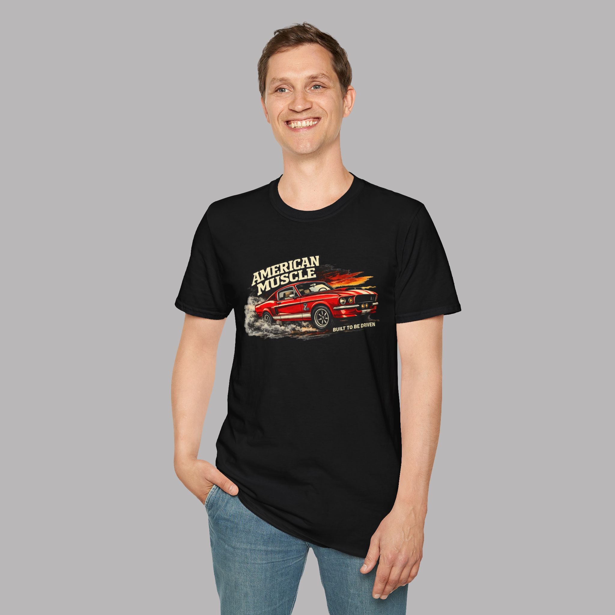 Classic Muscle Car T-Shirt - Built To Be Driven Graphic Tee