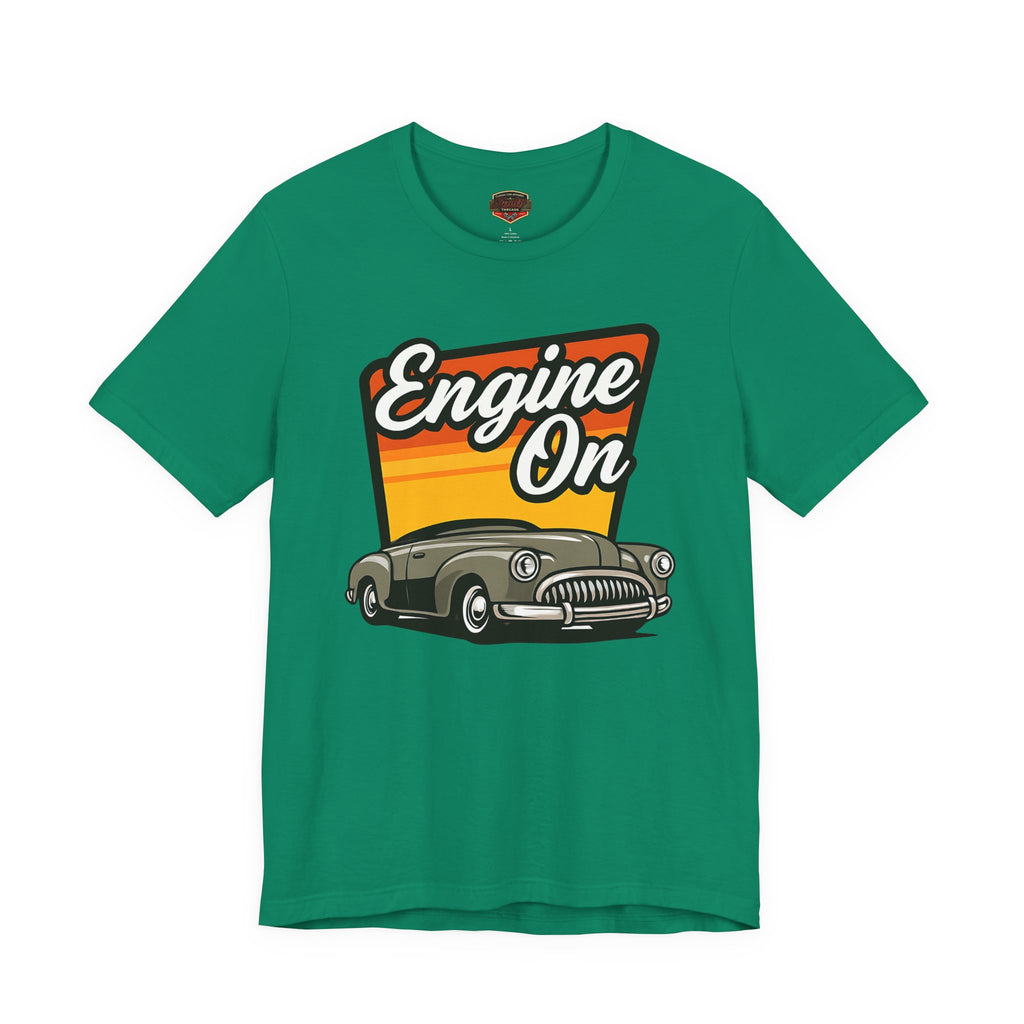 Engine On Vintage Car T-Shirt - Retro Classic Auto Tee