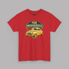 Yellow Hot Rod Shield Tee | Vintage Coupe Graphic Shirt