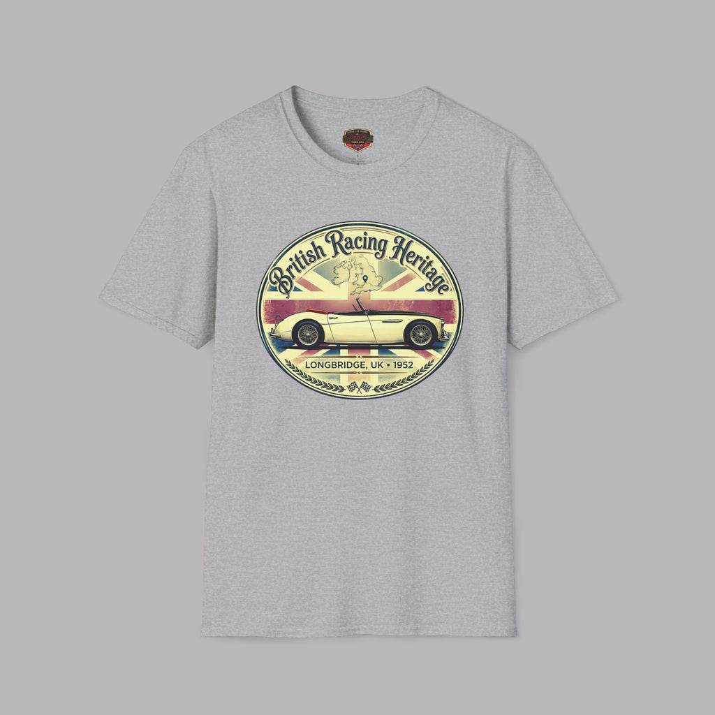 British Racing Heritage Badge Tee | Vintage Roadster Gift