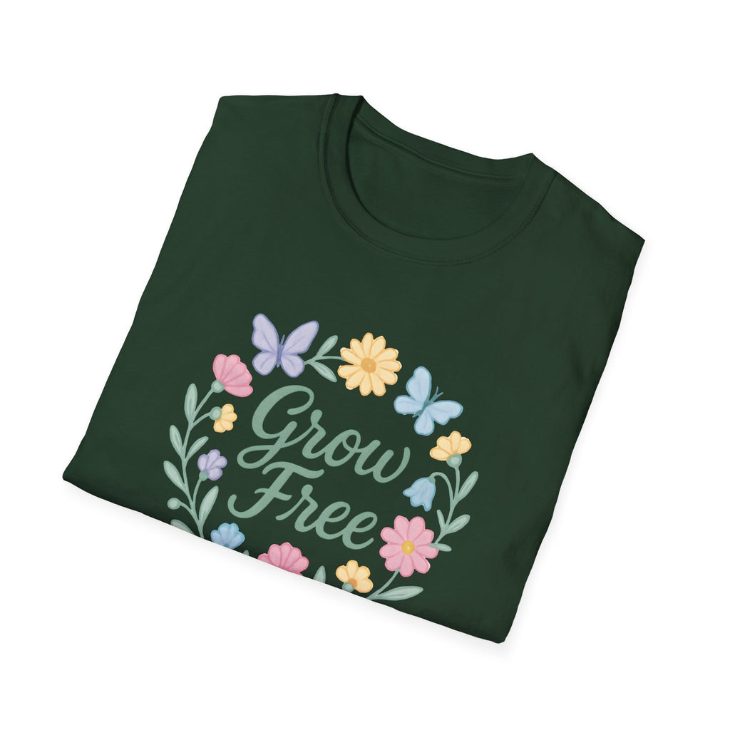 Grow Free Floral Wreath T-Shirt