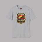 American Muscle T-Shirt - "Legends Never Die" Vintage Car Sunset Design