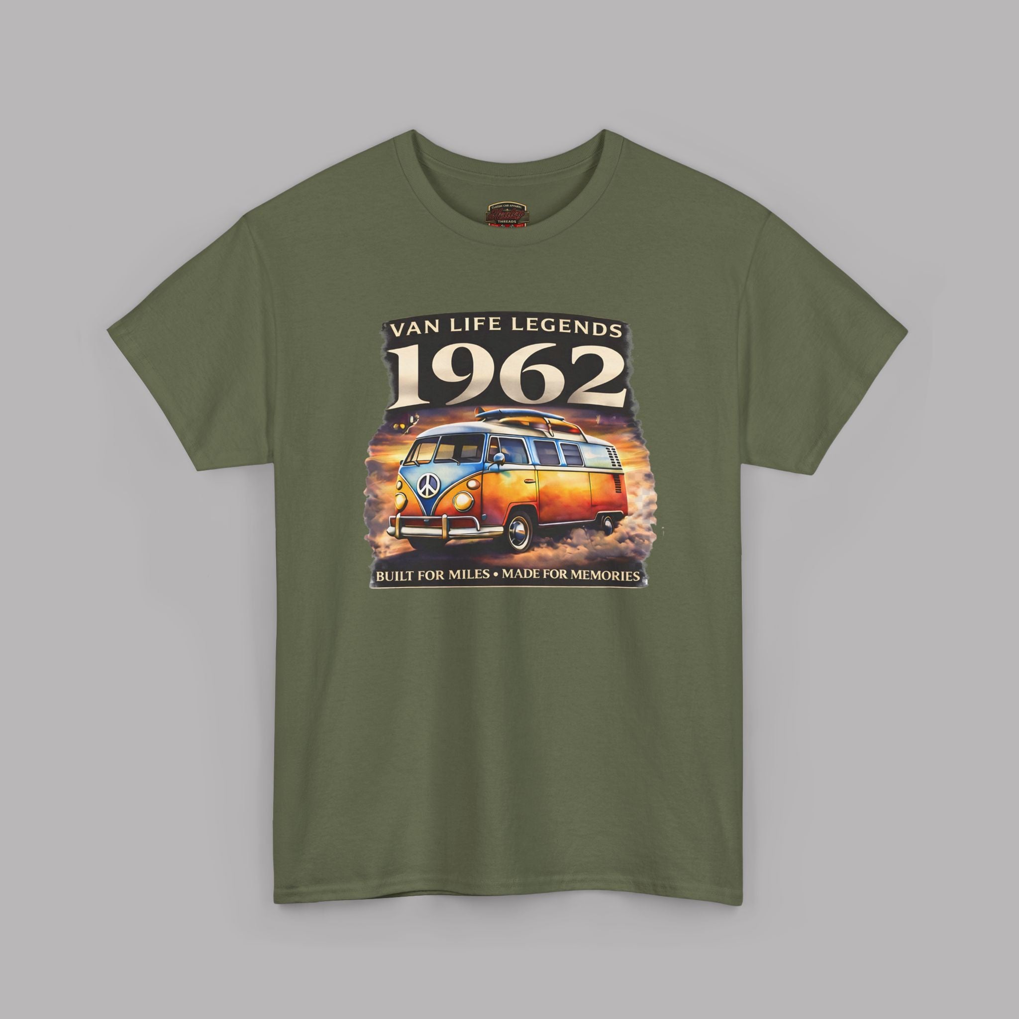 Vintage VW Camper Van T-Shirt - Van Life Legends 1962 Tee