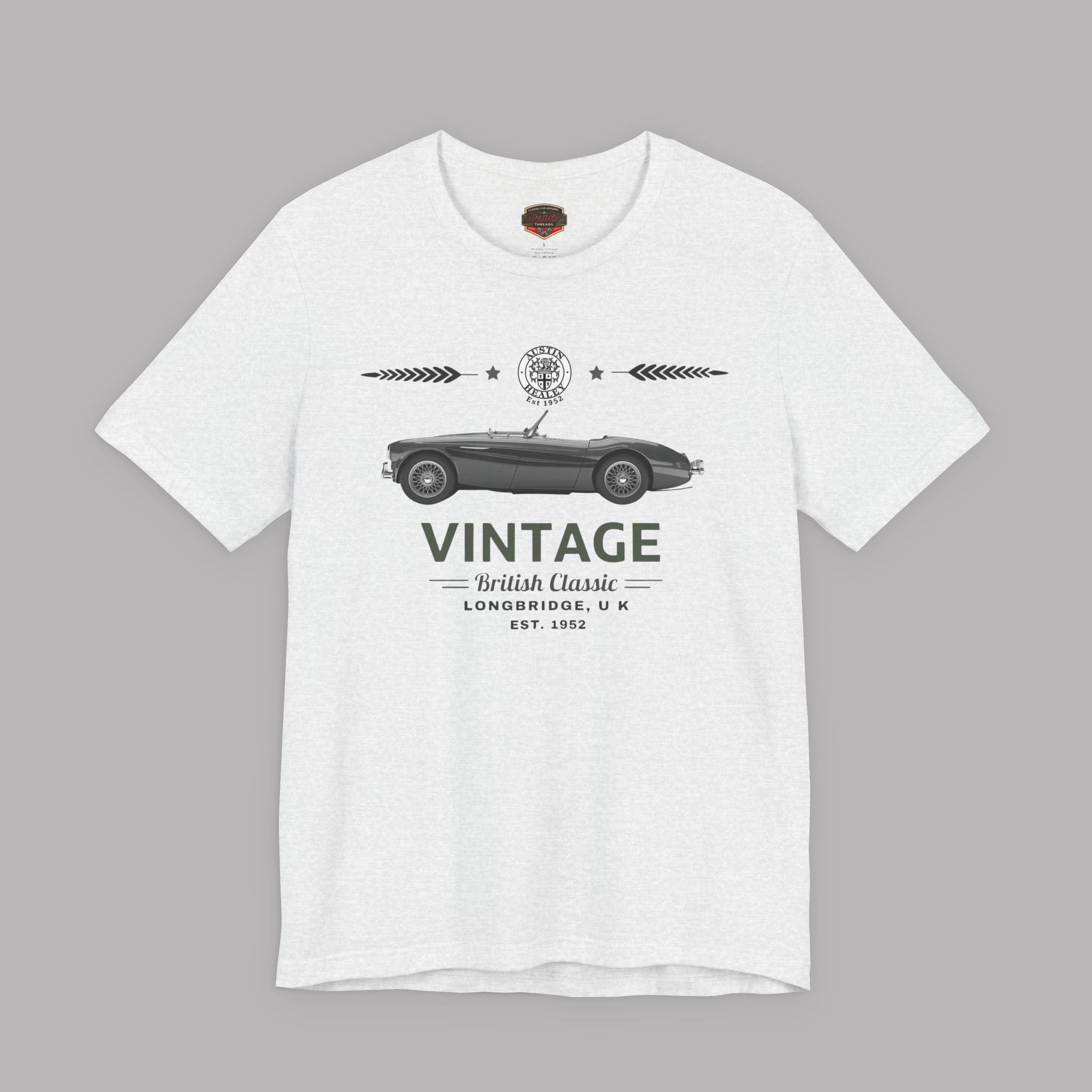 Vintage British Roadster T-shirt | Classic Car Badge Gift Tee