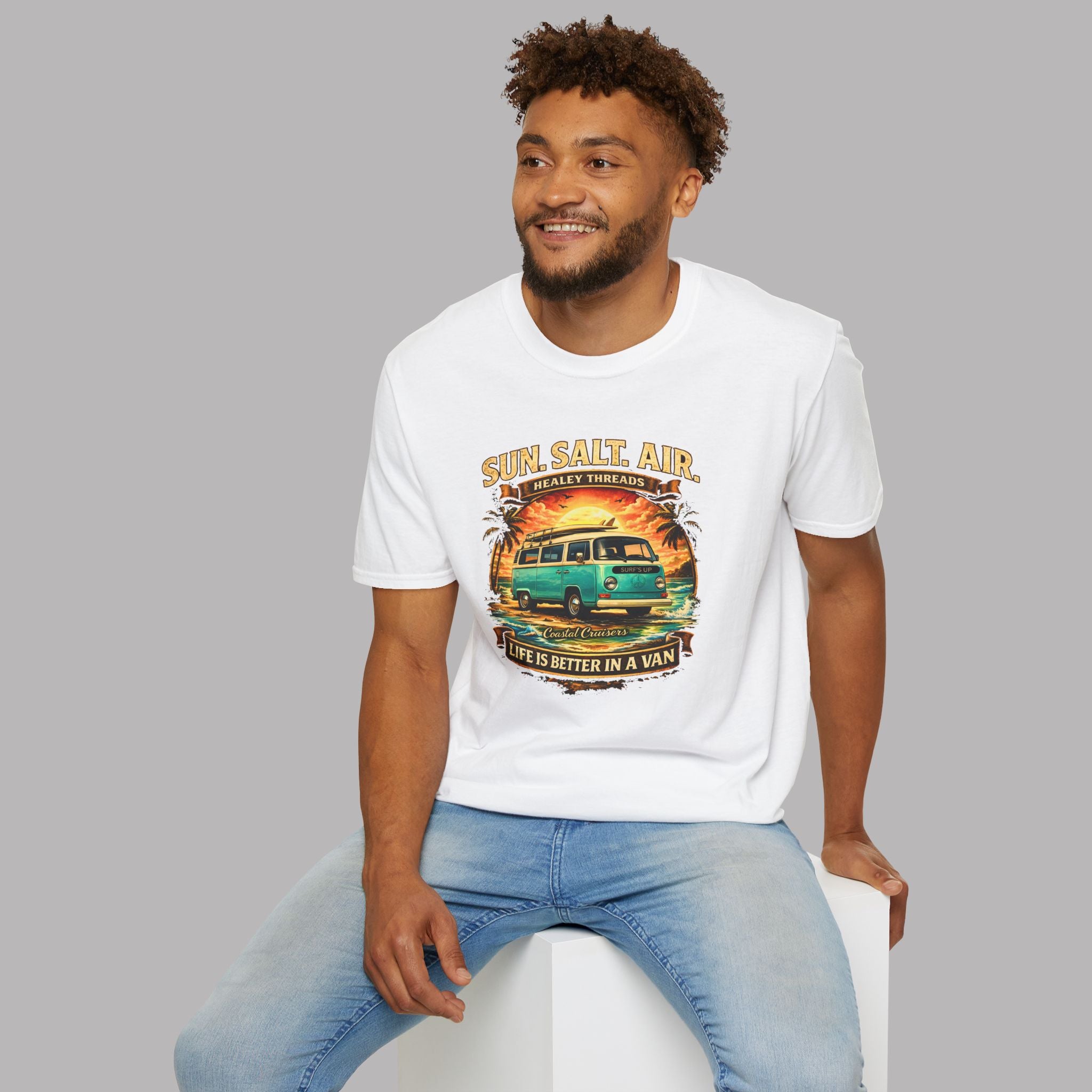 Retro Surf Van T-Shirt – Sun Salt Air Coastal Tee