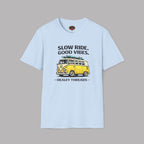 Slow Ride Good Vibes Vintage VW Bus T-Shirt - Healey Threads Tee