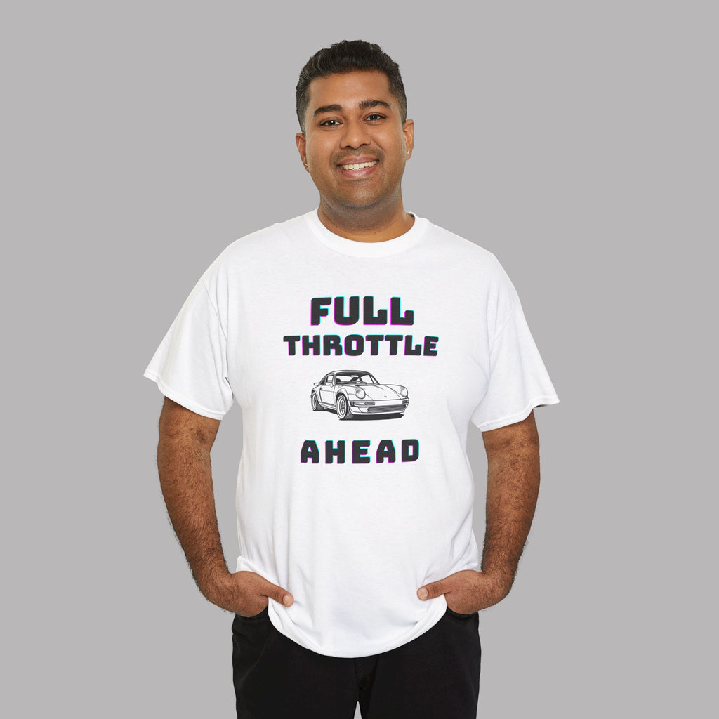 Full Throttle Ahead Tee | Vintage Sports Car Graphic T-Shirt