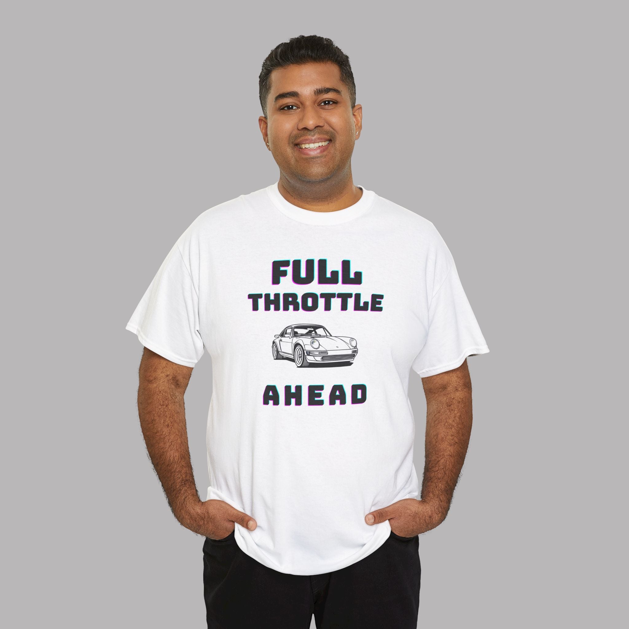 Full Throttle Ahead Tee | Vintage Sports Car Graphic T-Shirt