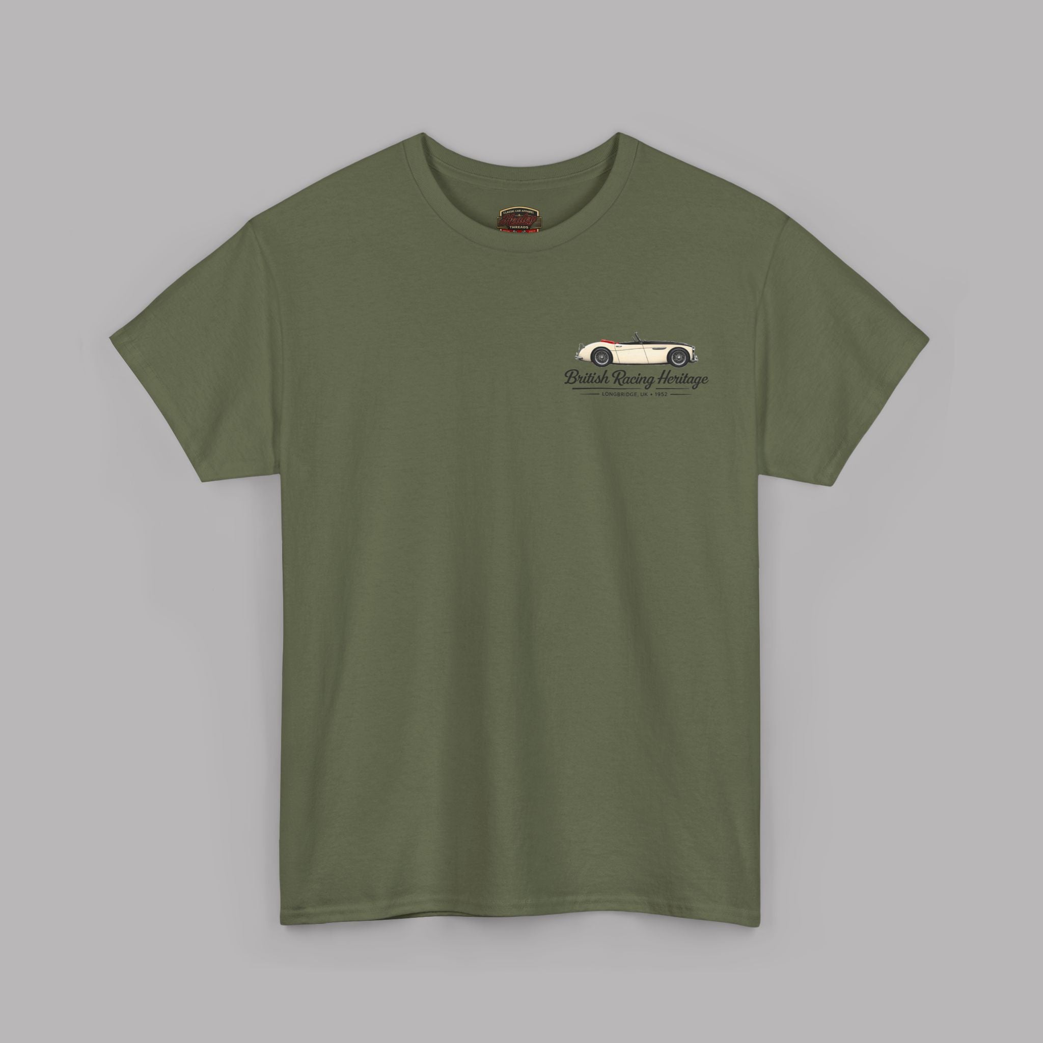 Vintage British Racing Heritage Tee | Classic Roadster Graphic