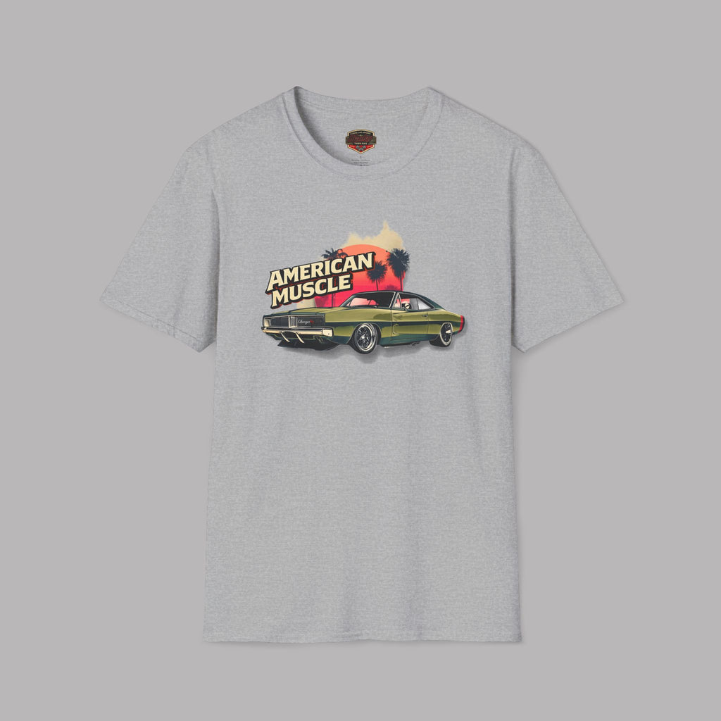 American Muscle T-Shirt | Retro Charger Sunset Tee
