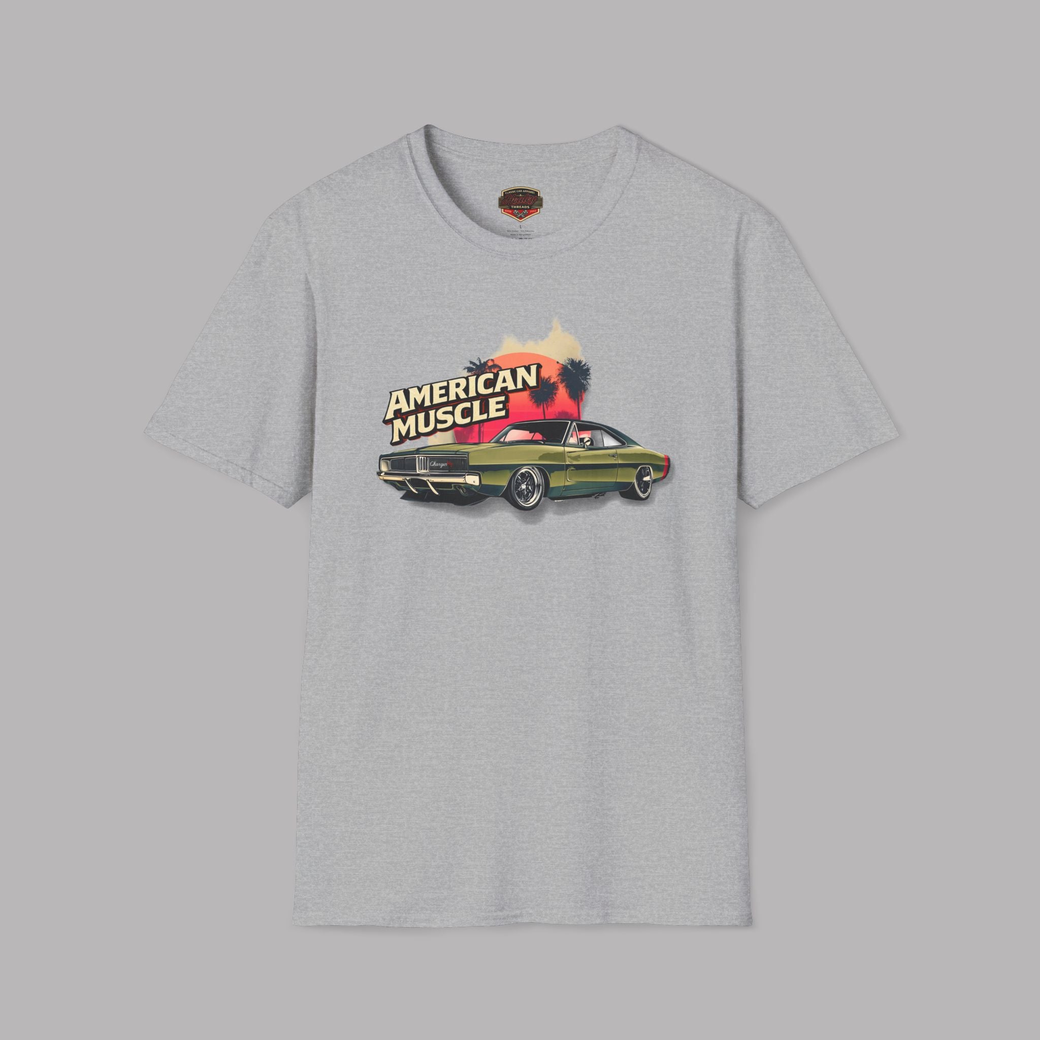 American Muscle T-Shirt | Retro Charger Sunset Tee