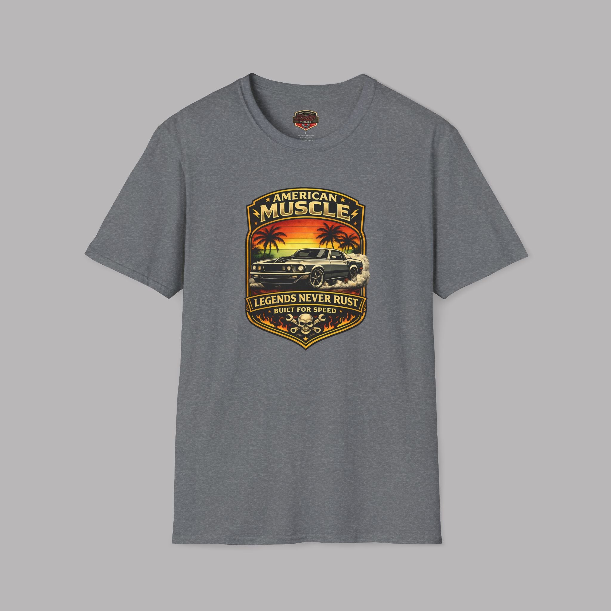 Legends Never Rust American Muscle Tee | Classic Car Shirt