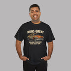Vintage Car 'Runs Great' Tee | Classic Hot Rod Graphic Shirt