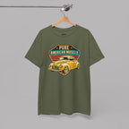 Yellow Hot Rod Shield Tee | Vintage Coupe Graphic Shirt