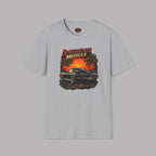 American Muscle T‑Shirt | Vintage Sunset Classic Car Tee