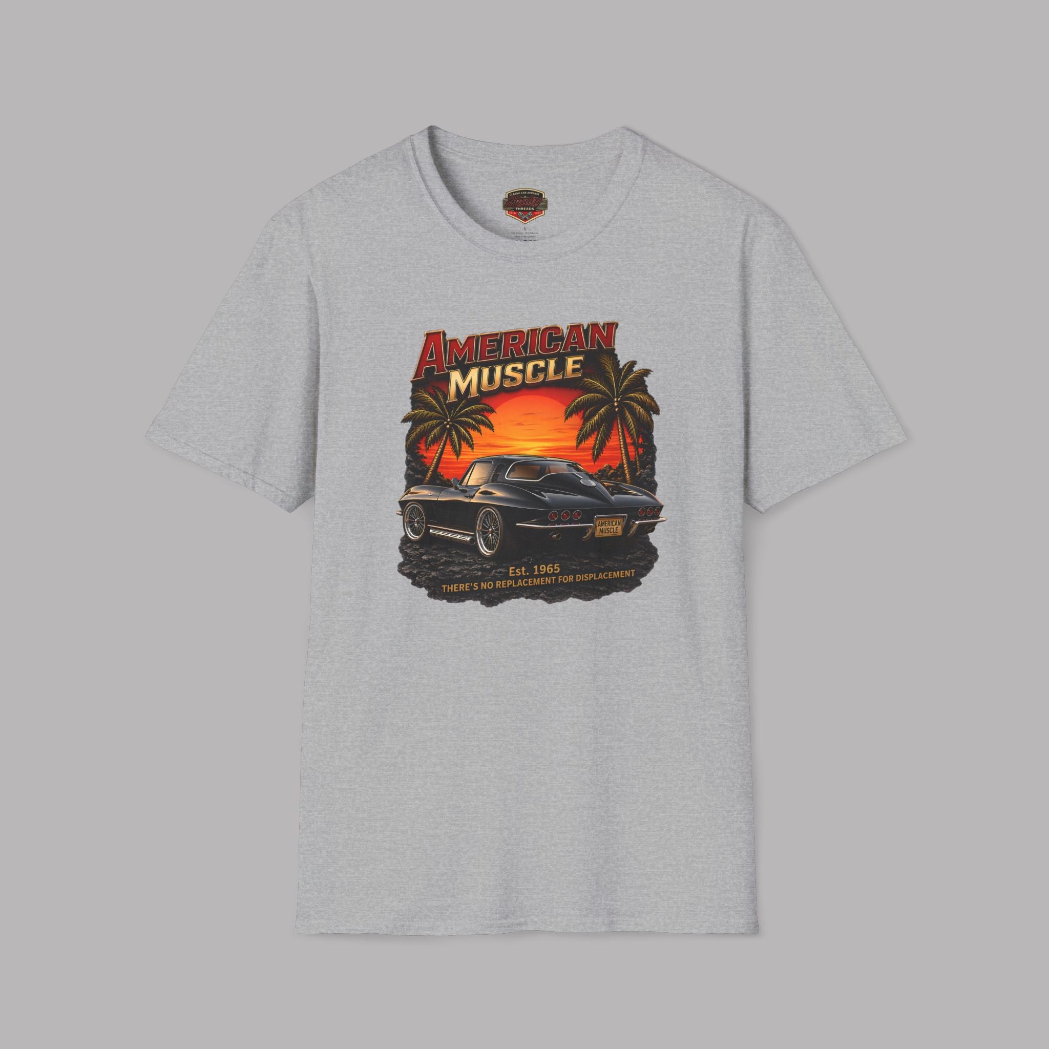American Muscle T‑Shirt | Vintage Sunset Classic Car Tee