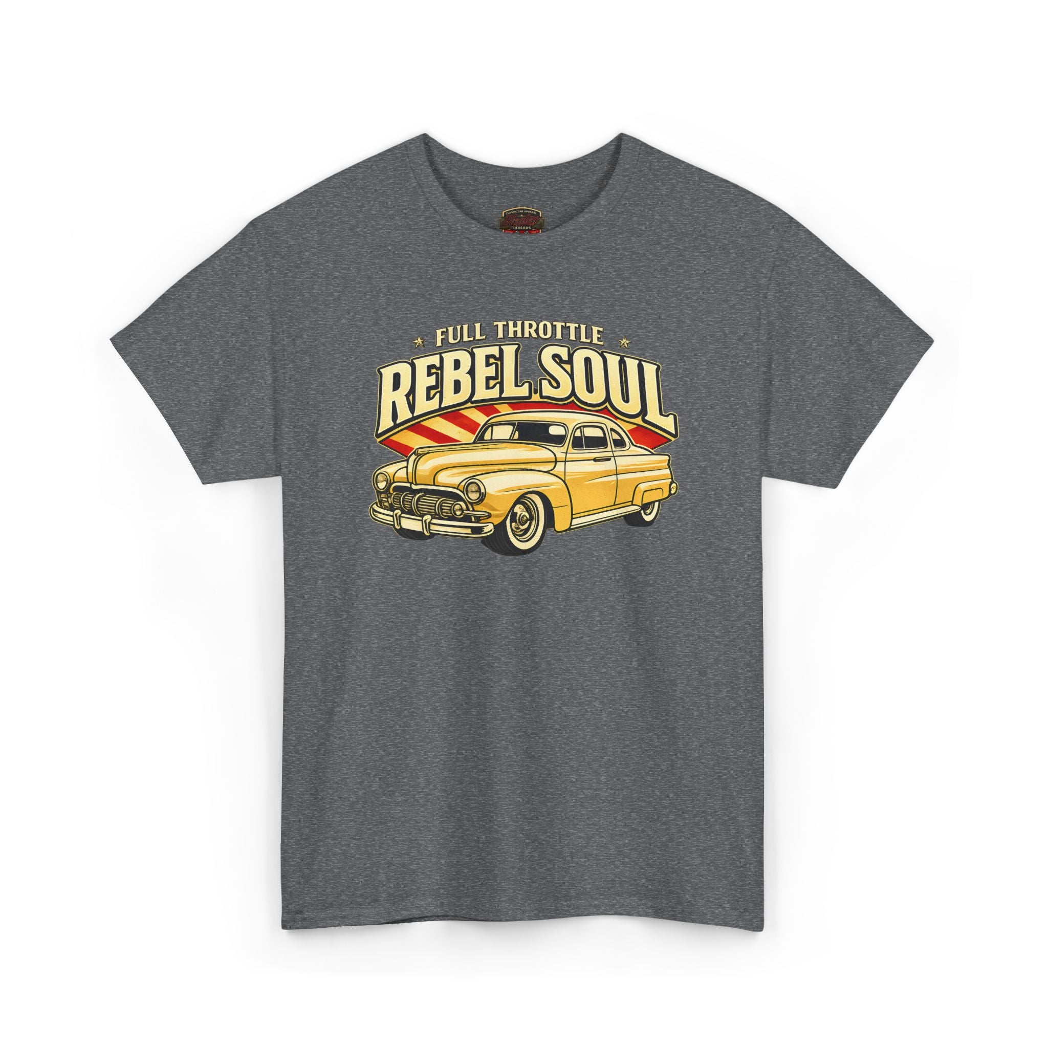 Full Throttle Rebel Soul Vintage Car T-Shirt - Retro Auto Tee