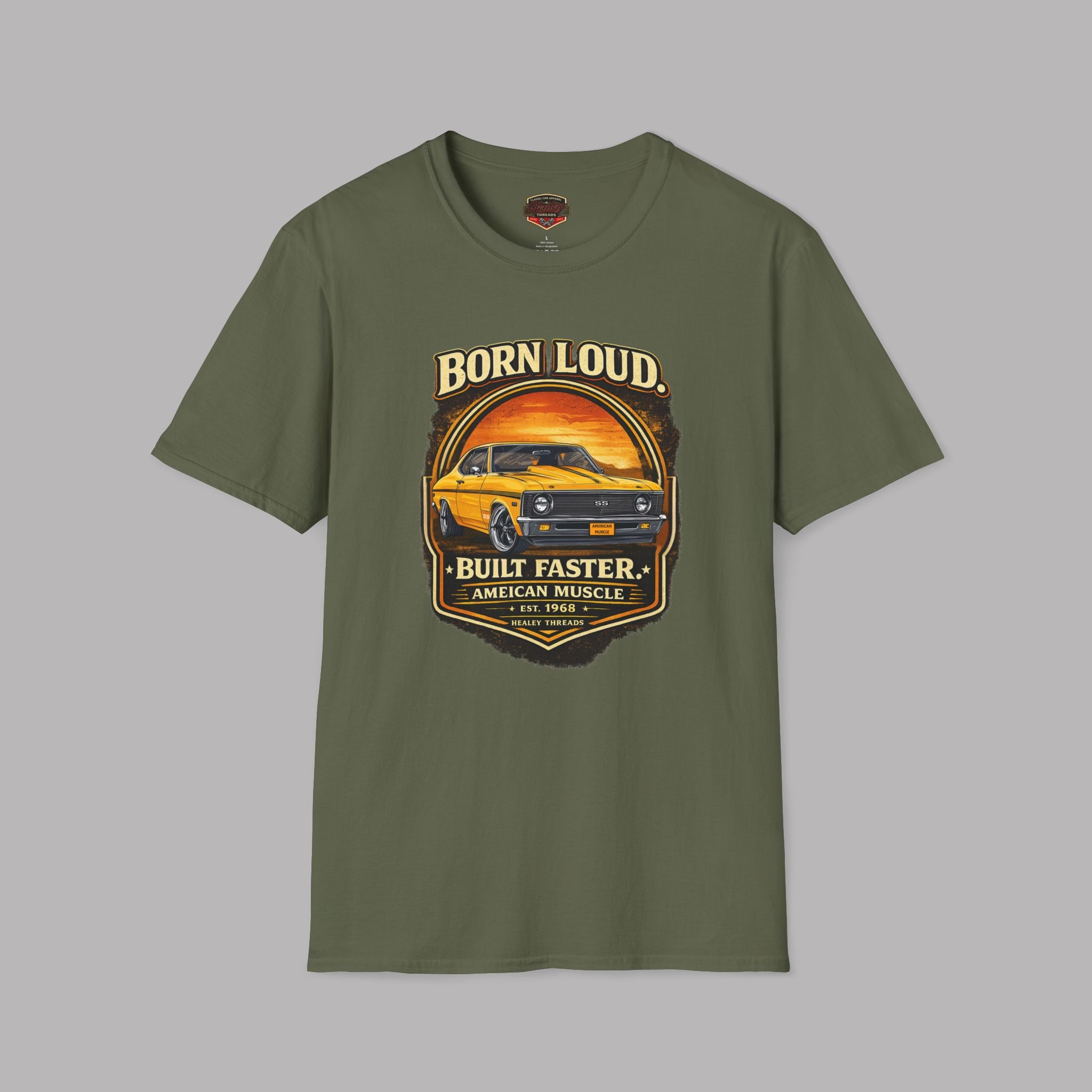 Chevy Nova SS T-Shirt - Born Loud Built Faster Muscle Tee