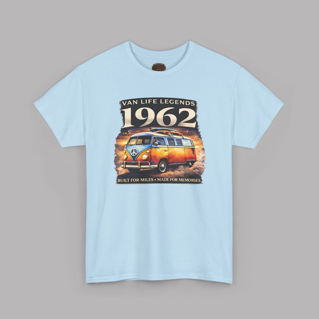 Vintage VW Camper Van T-Shirt - Van Life Legends 1962 Tee