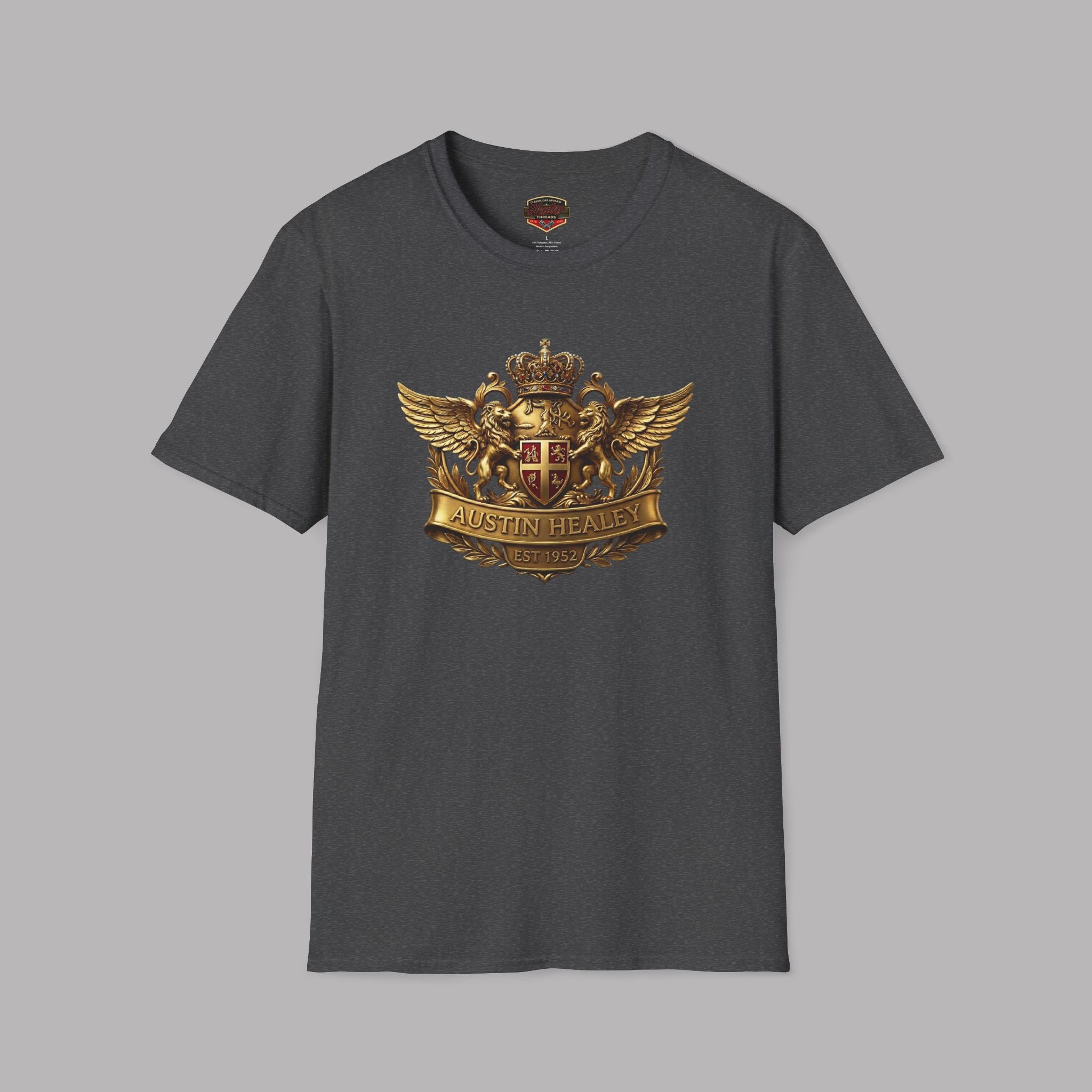 Crowned Lion Crest Tee | Vintage Roadster Gift Shirt