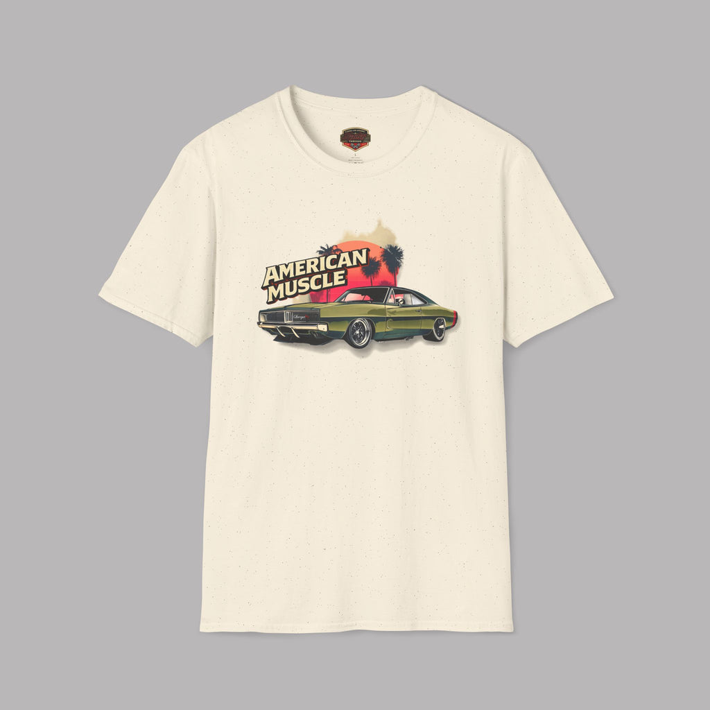 American Muscle T-Shirt | Retro Charger Sunset Tee