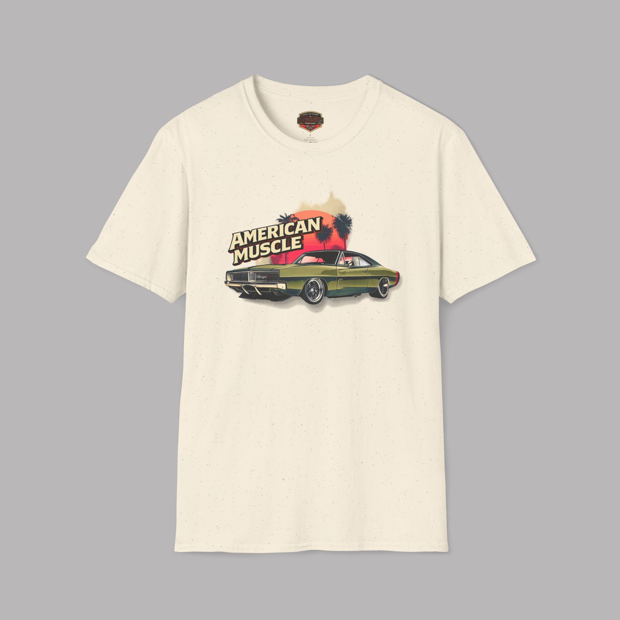 American Muscle T-Shirt | Retro Charger Sunset Tee